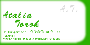 atalia torok business card